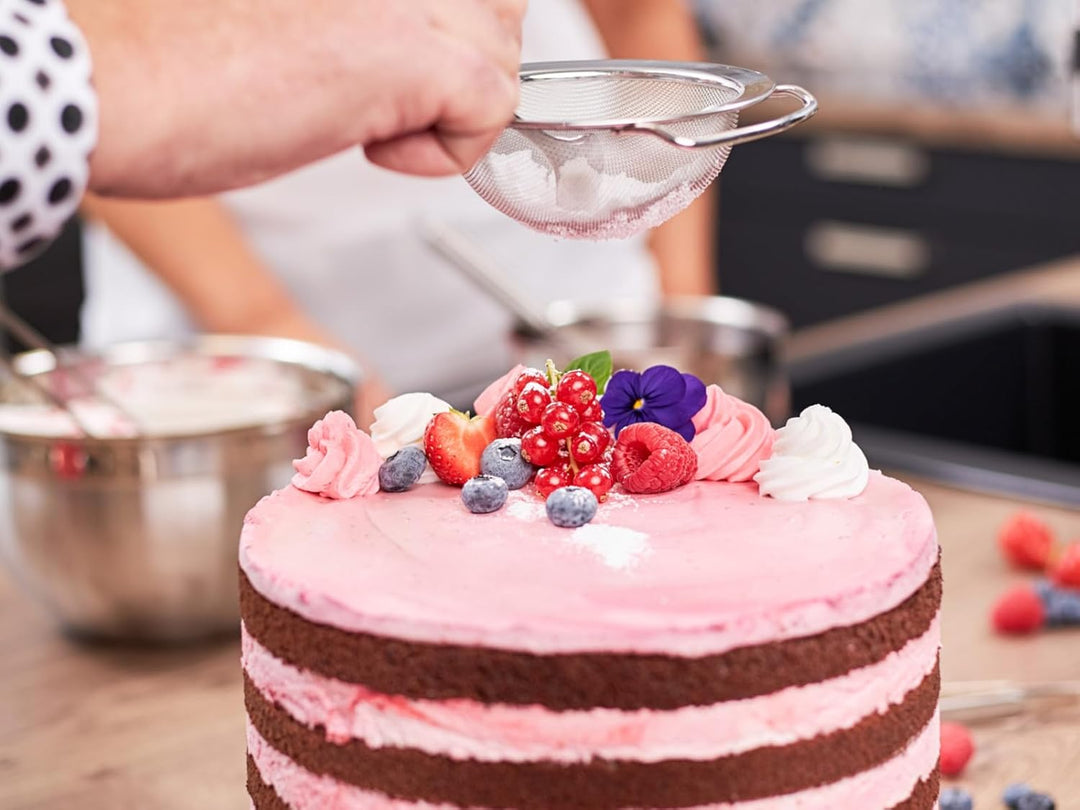 Rösle Küchensieb feinmaschig, Hochwertiges Sieb zum Abgiessen, Feinpassieren und Blanchieren, Edelst