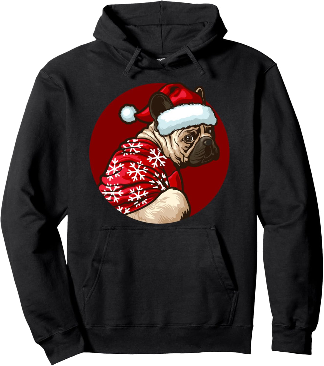 Lustiges Hunde Mops-Besitzer Geschenk Weihnachts Mops Pullover Hoodie