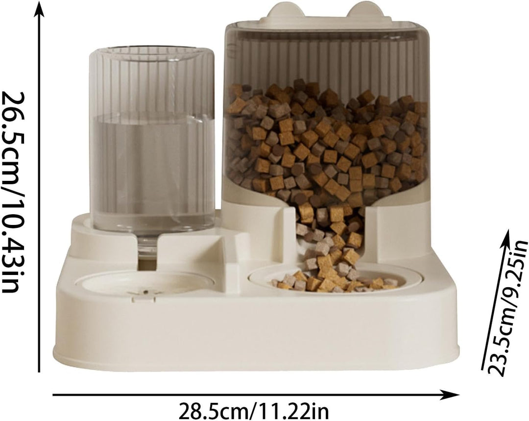 Automatischer Futterspender Und Bewässerung, Hundewasserspender, 2-in-1-Welpenfutterautomat Mit Futt