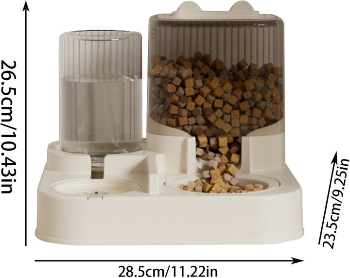 Automatischer Futterspender Und Bewässerung, Hundewasserspender, 2-in-1-Welpenfutterautomat Mit Futt