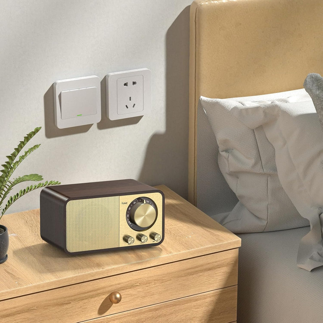 Retro Radio mit Bluetooth Nostalgie Radio Vintage Radio 5W Lautsprecher Wiederaufladbarer 1500mAh Ak