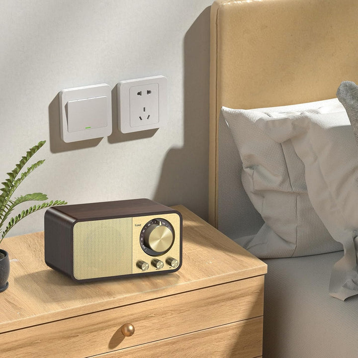 Retro Radio mit Bluetooth Nostalgie Radio Vintage Radio 5W Lautsprecher Wiederaufladbarer 1500mAh Ak