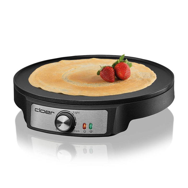 Cloer 6620 Crêpes-Maker, für süsse oder herzhafte Crepes mit 29 cm Ø, 1200 W, Antihaftbeschichtung,