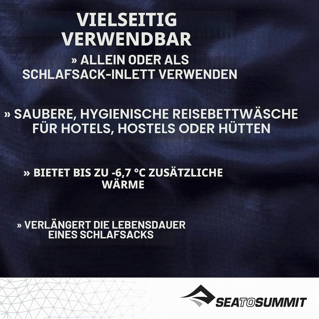 Sea to Summit Hüttenschlafsack Reactor Compact Plus 90 x 183 cm cm, 90 x 183 cm cm
