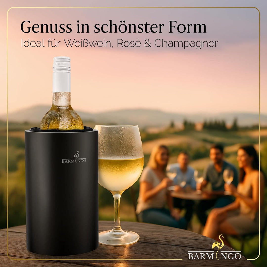 Weinkühler Edelstahl mit Kühlakkus – Getränkekühler & Flaschenkühler für Wein, Sekt, Champagner | Se