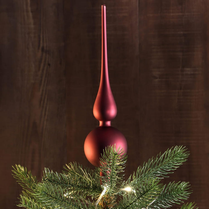 com-four® Weihnachtsbaumspitze - Christbaumspitze aus echtem Glas für Weihnachten - Tannenbaumspitze