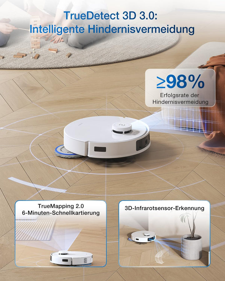 ECOVACS DEEBOT T30C Pro Omni GEN 2 Saugroboter mit Wischfunktion, 15400Pa Saugkraft, Auto-Entleerung