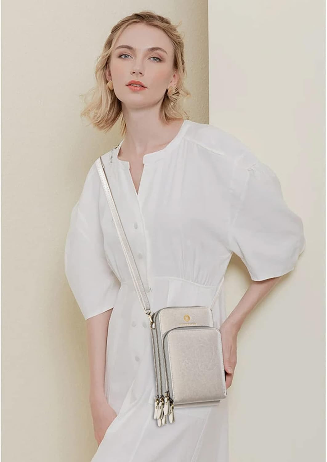 SENDEFN Handytasche zum Umhängen - Handy Umhängetasche Damen Handytasche Leder Handytasche mit Geldb