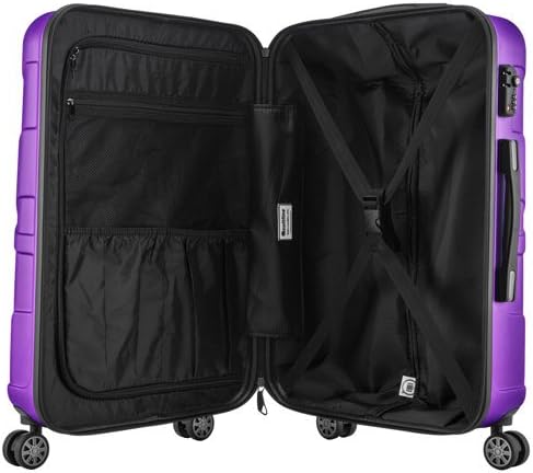 suitline Handgepäck Hartschalen-Koffer Koffer Trolley Rollkoffer Reisekoffer, TSA, 55 cm, ca. 34 Lit