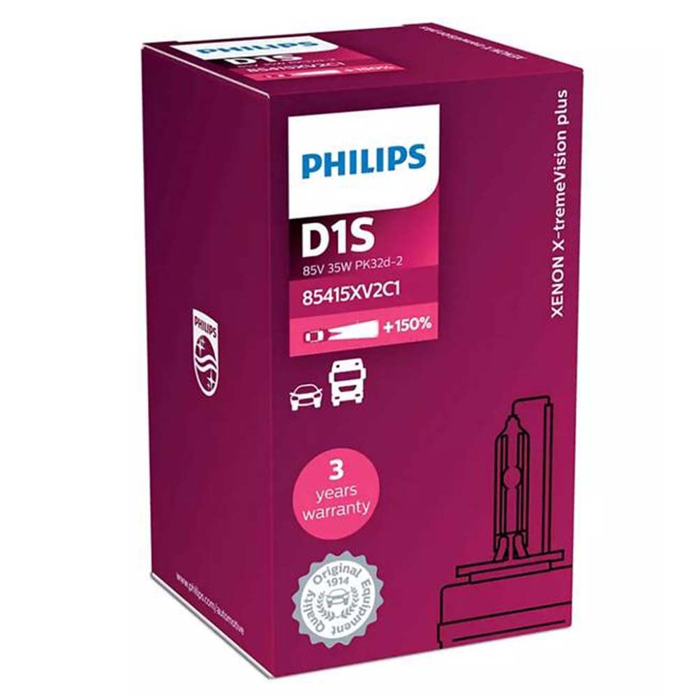 D1S 35W PK32d2 Xtreme Vision 150% Xenon 1st. Philips 85415XVC1 weiss