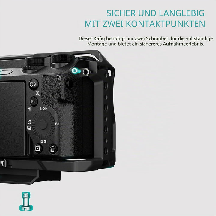 Tilta A6700 Cage, Kamerakäfig Kompatibel mit Sony a6700 mit Arca Grundplatte und HDMI Kabelklemme -