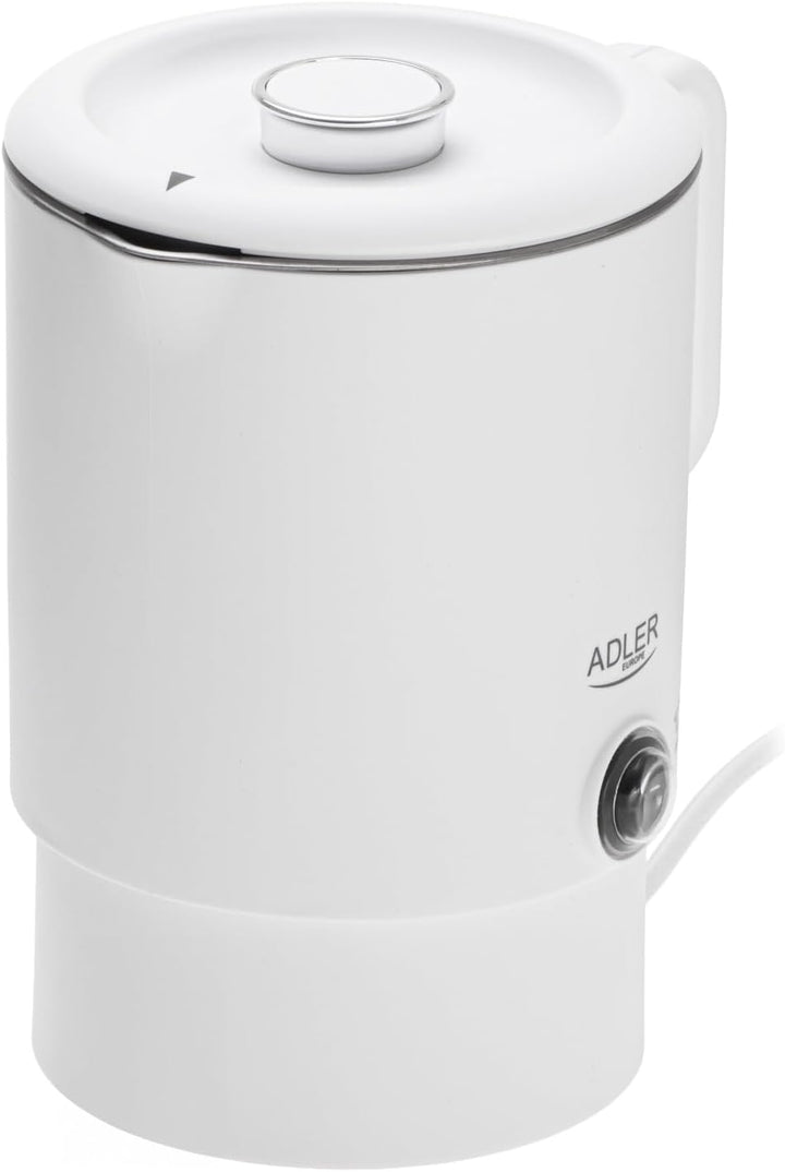 Adler AD 1388w Reise-Wasserkocher 0,8L 1 Liter Weiss, 1 Liter Weiss