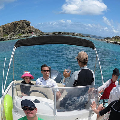 banapoy Bimini-Top-Stiefelabdeckung, wasserdichte Bimini-Top-Stauraum-Boot-Ersatzabdeckung, Faltbare