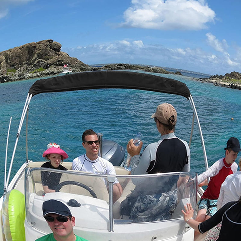 Alomejor Bimini-Top-Ersatzabdeckung, wasserdichte, Langlebige, Faltbare Sonnenschutz-Bootsüberdachun