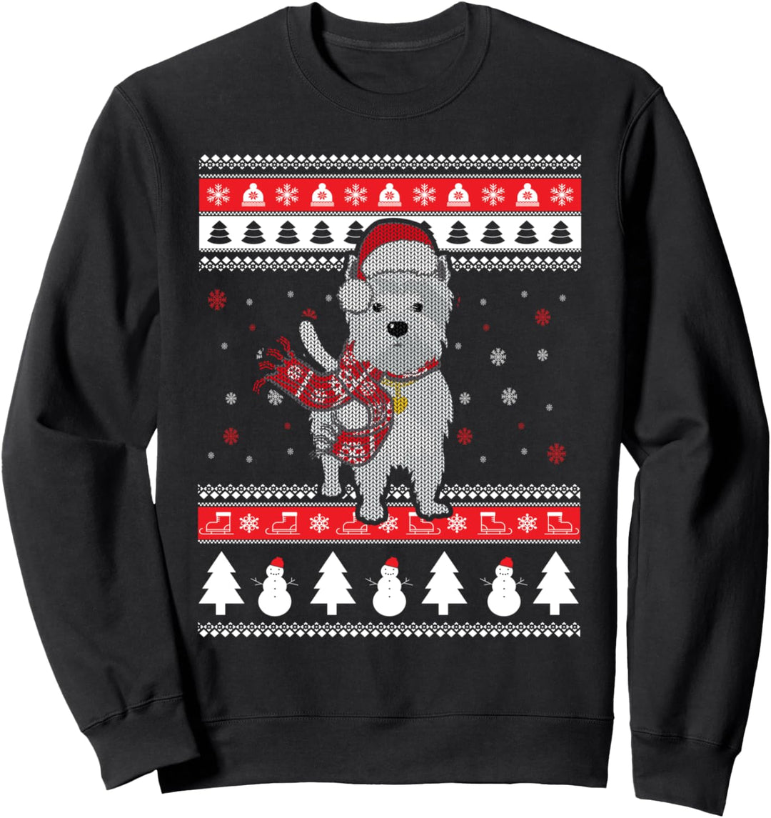 Westie Lustiger Hund Hässliche Weihnachten Geschenk Sweatshirt