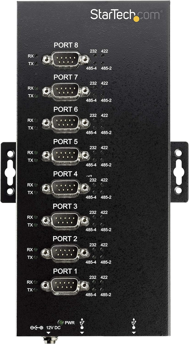 StarTech.com 8 Port industrieller USB auf RS232/ 422/ 485 Serieller Adapter - 15kv ESD Schutz - USB