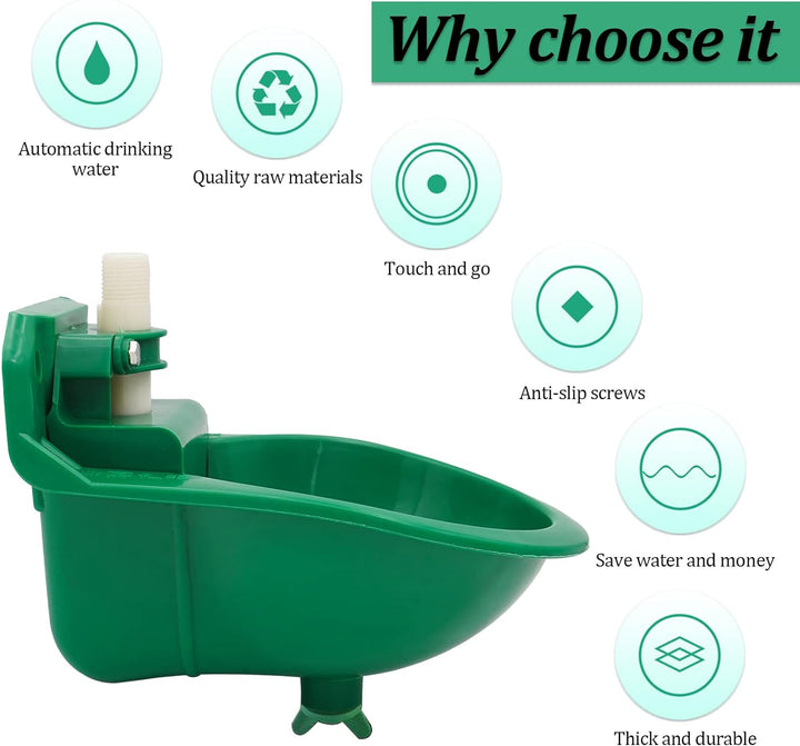 Automatische Tränkebecken für Schafe, ViehträNken mit Abflusslöchern, Automatische Wasserversorgung