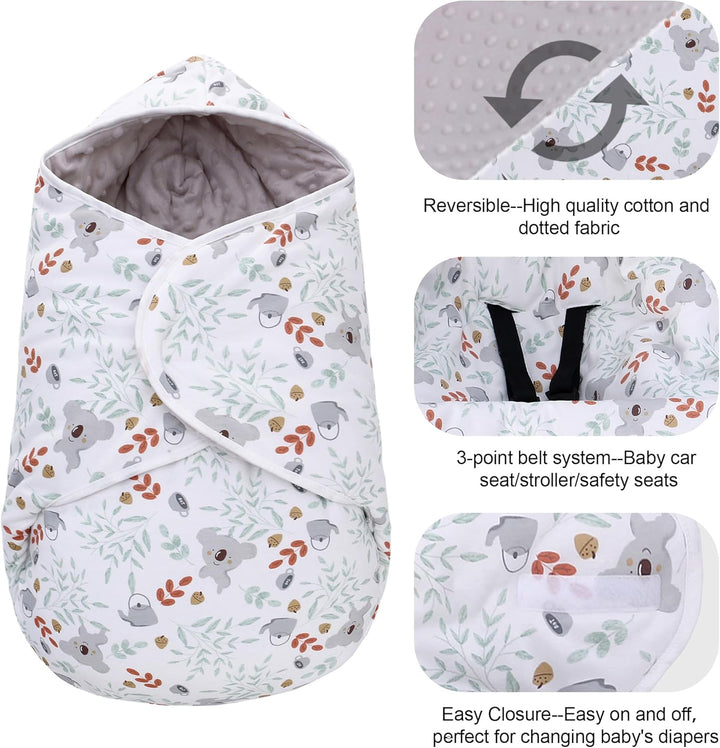 Einschlagdecke Babyschale für Winter Buggy Universal Fusssack Babydecke Baumwolle Baby Pucksack für
