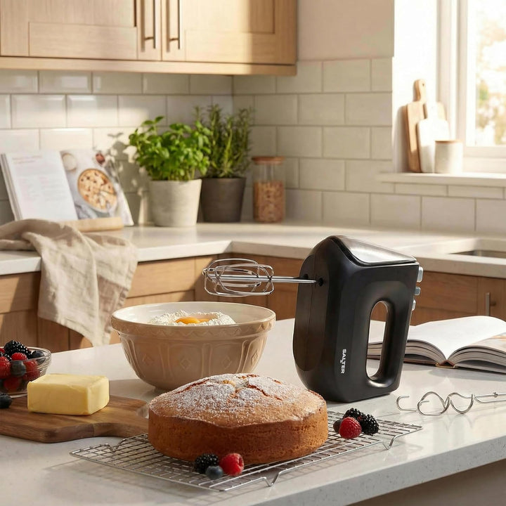 Salter 400W Handmixer – Elektrischer Handrührer zum Backen, 5 Geschwindigkeitsstufen & Turbofunktion