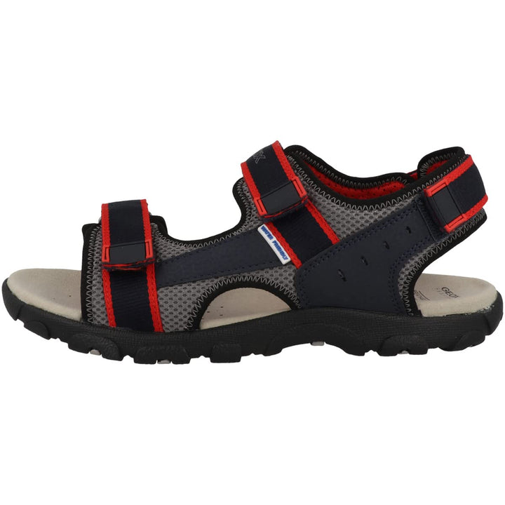 Geox Jungen Jr Strada Sandal, 27 EU Navy Red