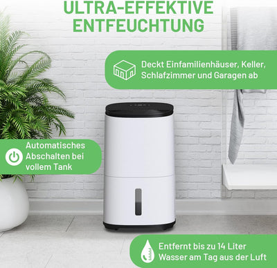 Meaco Ultra Quiet Entfeuchter - MeacoDry Arete® One 20L Zimmer Entfeuchter & Luftreiniger für Häuser