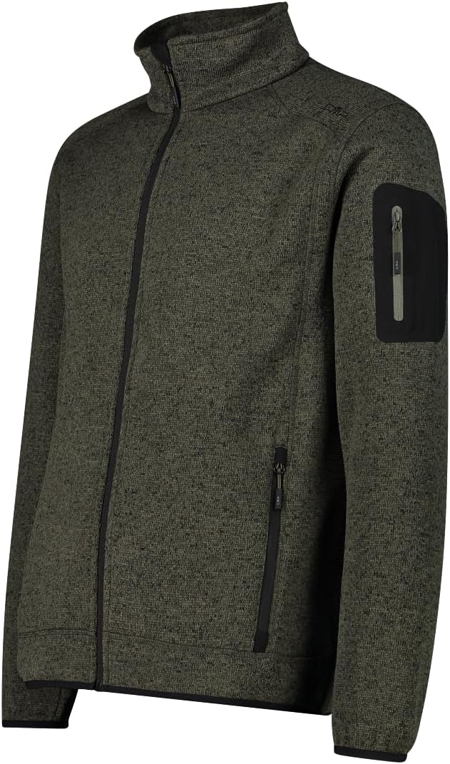 CMP - F.lli Campagnolo Herren Jacke Fleecejacke 46 OLIVE-NERO, 46 OLIVE-NERO
