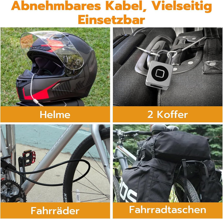 Vorhängeschloss Fingerabdruck, Anweller Vorhängeschloss mit Bluetooth und Fingerabdruck Entsperren,