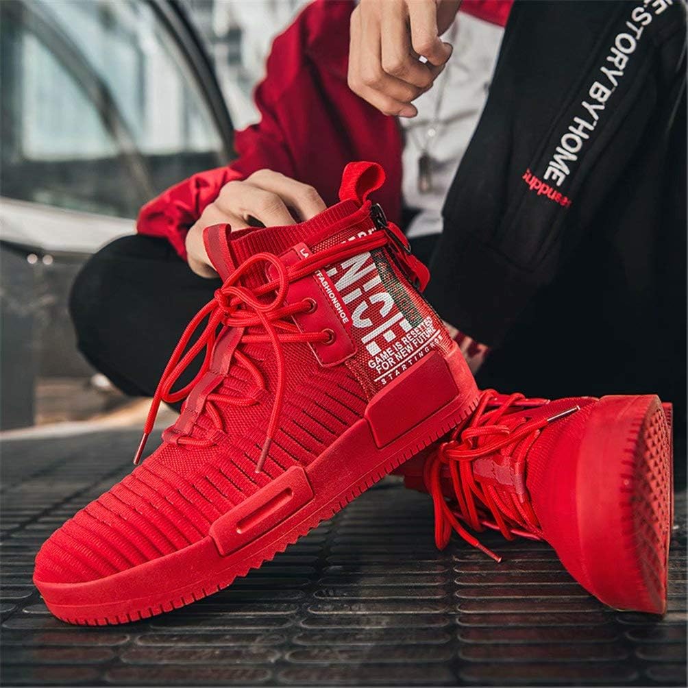 FUSHITON Herren Sportschuhe High Top Turnschuhe Mode Freizeitschuhe Draussen Laufschuhe Sneakers Lei