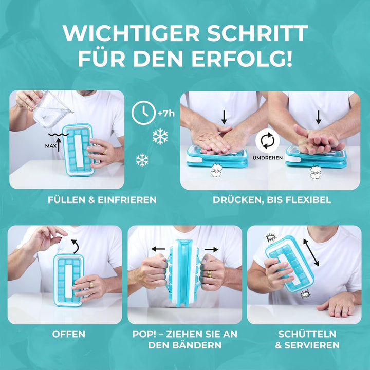 ICEBREAKER POP 2.0 Eiswürfelform - Eis herstellen und servieren, ohne das Eis zu berühren - Der Hygi