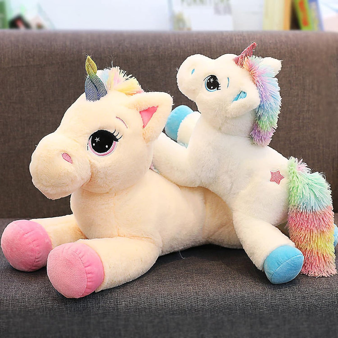 Trayosin Plüsch Einhorn Kuscheltier 40/60cm hoch Super Weiches Einhorn Kissen-Stofftier Süsse Plüsch