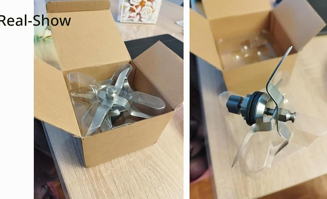 Blender Klinge, Zubehör für Stabmixer aus Edelstahl, 4-Blatt Blender mit 5 Zähnen Ersatzteil Eismess