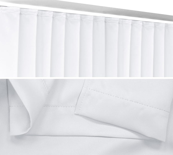 BEAUTEX Verdunkelungsgardine mit Kräuselband U-Band, Blackout Vorhang Blickdicht abdunkelnd, Grösse