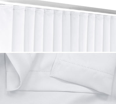 BEAUTEX Verdunkelungsgardine mit Kräuselband U-Band, Blackout Vorhang Blickdicht abdunkelnd, Grösse