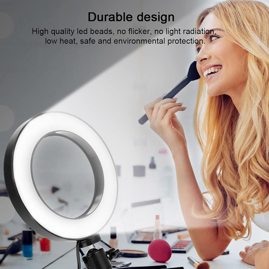 6 Zoll Rundes LED-Ringlicht, USB-Schnittstelle Dreifarbige Temperatur, 10 Stufen Einstellbare Dimmba