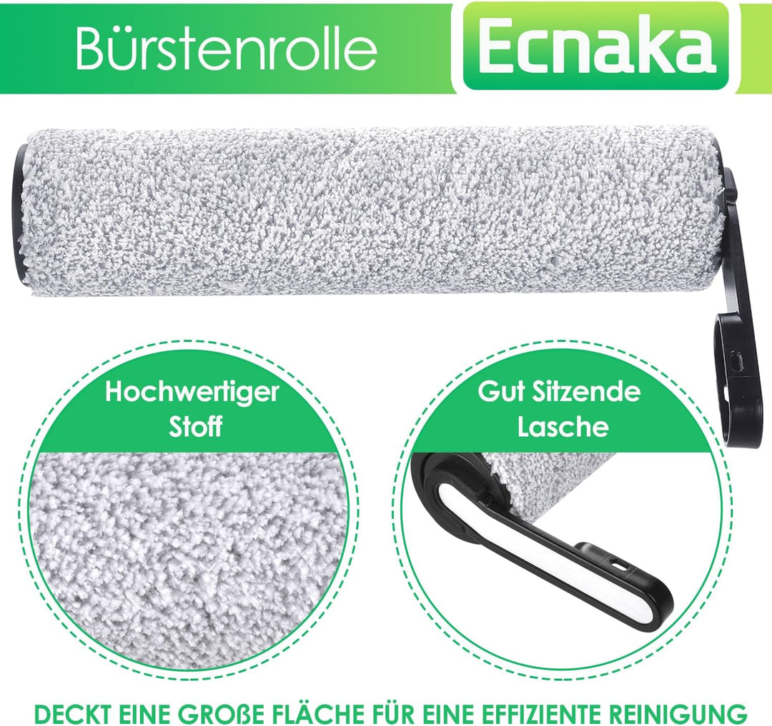 6 Stück Bürstenrolle Zubehör Ersatzteile für Tineco Floor ONE S5/Floor One S5 Pro 2 Nass- und Trocke
