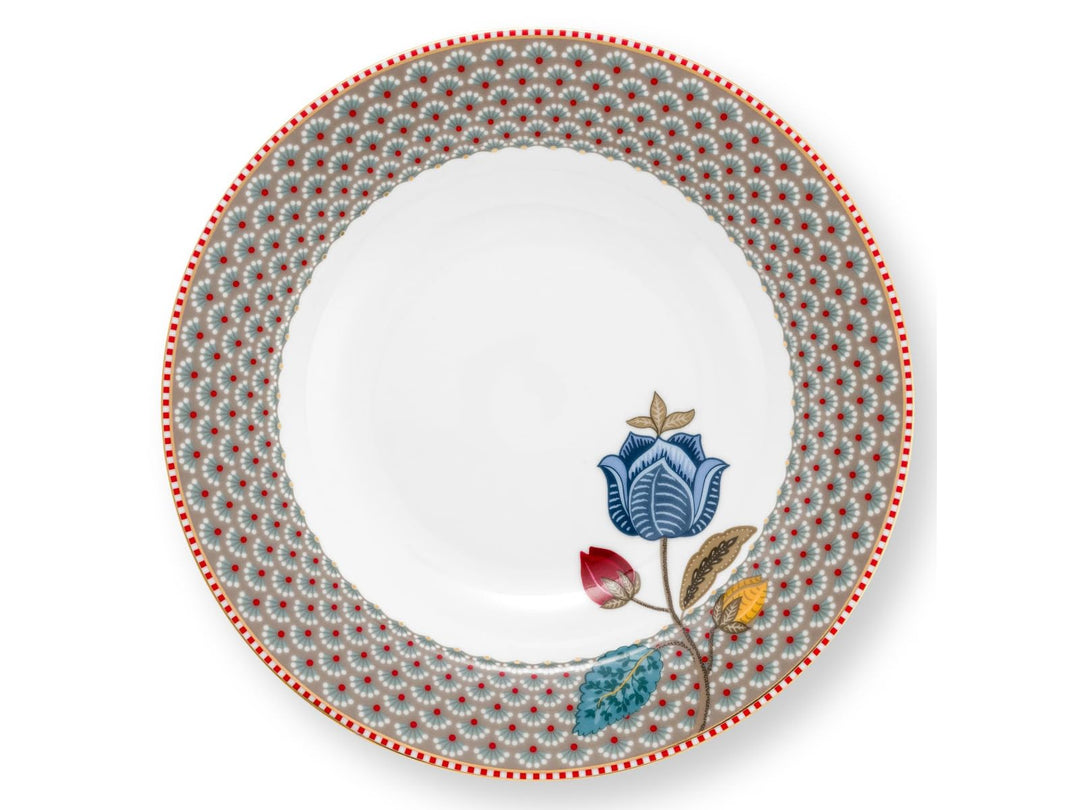Pip Studio Blooming Tales Khaki Suppenteller 21,5cm