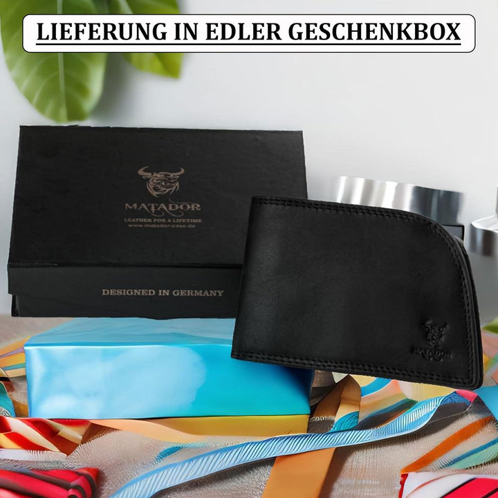 MATADOR Geldbörse Herren Vordertasche Jeans Wallet for Men Portmonee Herren Geldbeutel mit RFID Schu