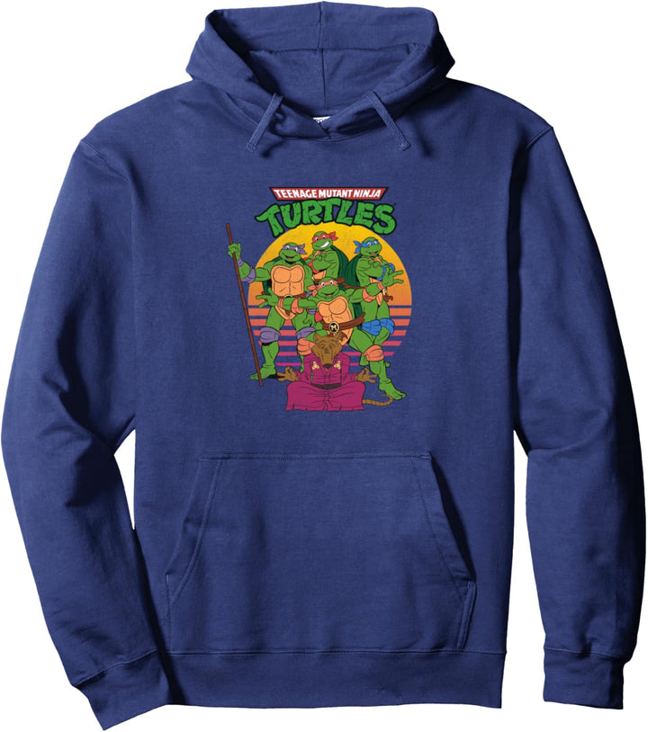 Teenage Mutant Ninja Turtles Retro Sun Group Pullover Hoodie