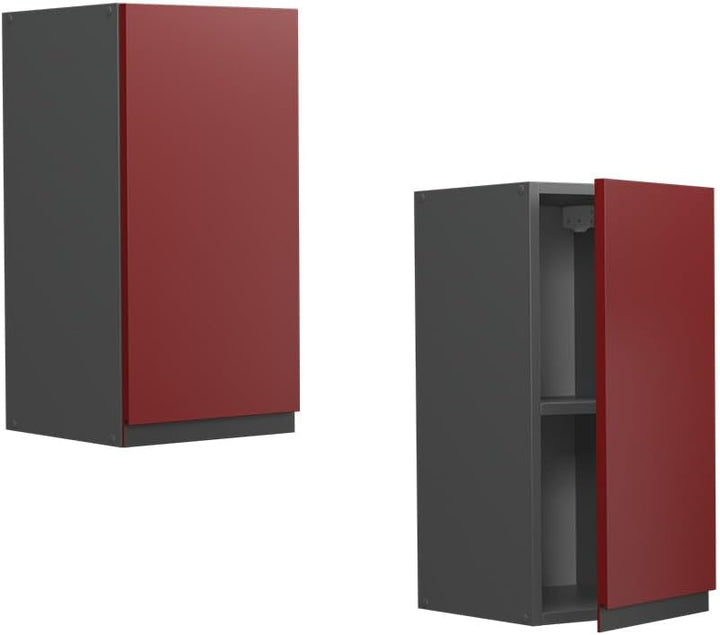 Vicco Hängeschrank R-Line, Rot/Anthrazit, 30 cm J-Shape Rot Hängeschrank 30 cm, Rot Hängeschrank 30