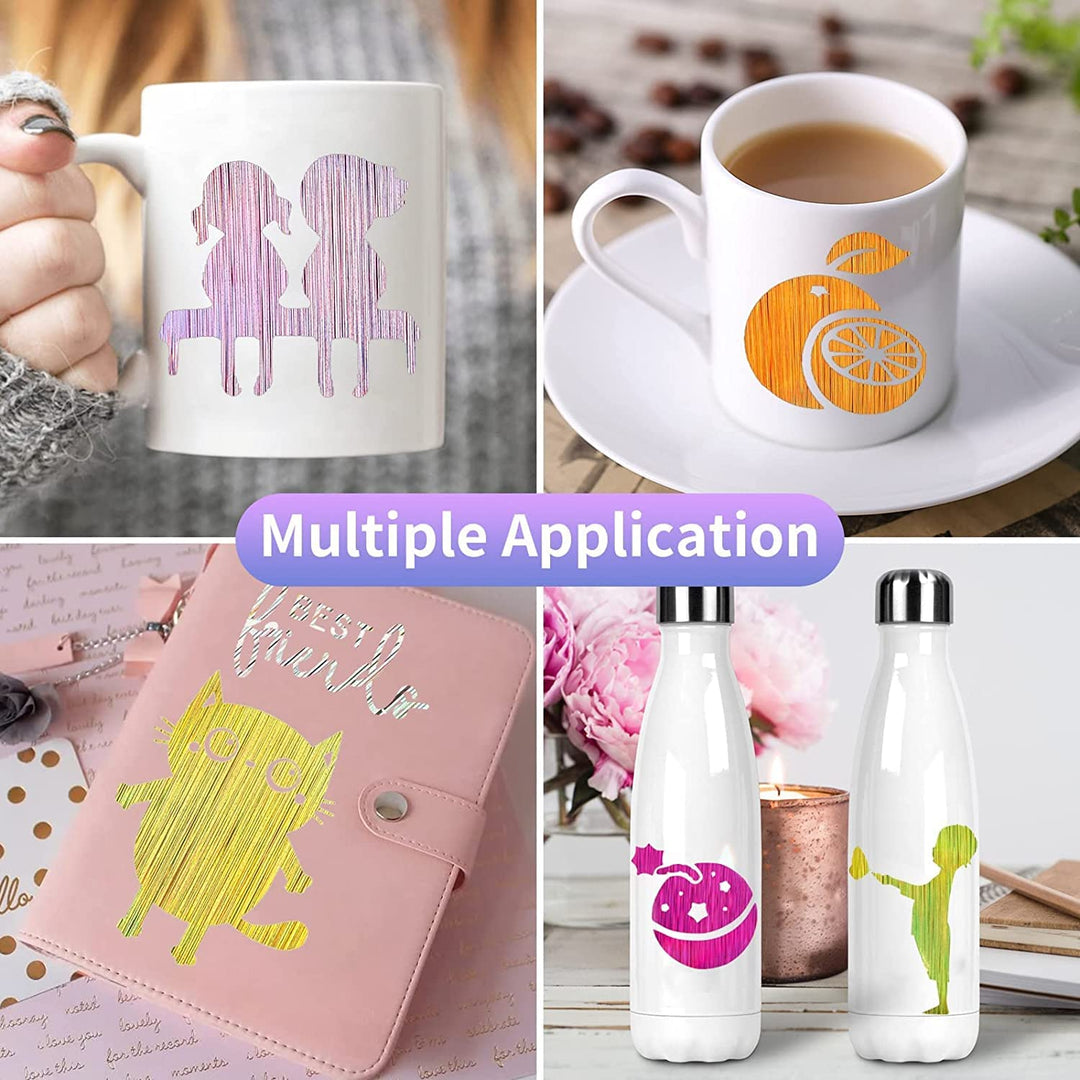 Lya Vinyl Permanentes selbstklebendes Vinyl-Bündel, 10 Stück, gebürstetes selbstklebendes Vinyl, Bög