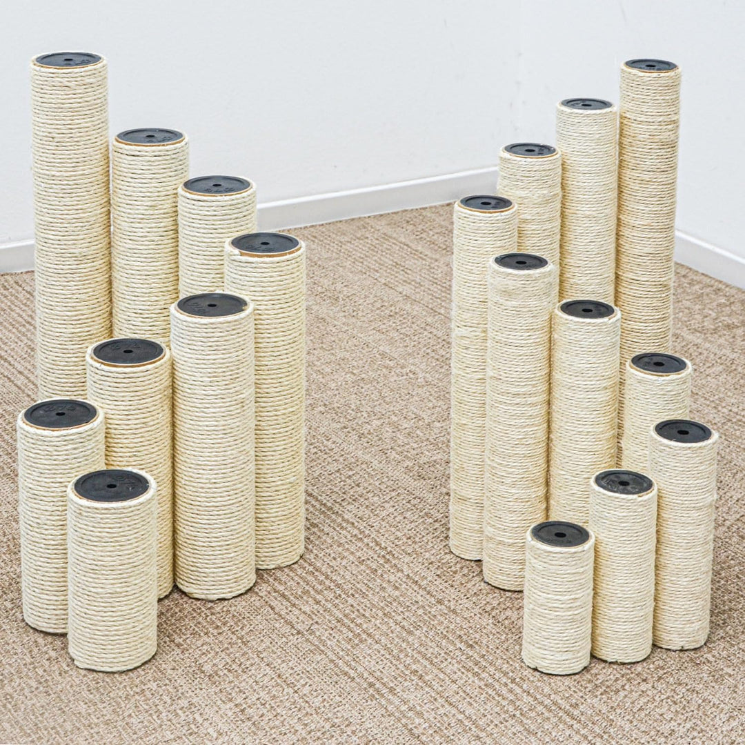 eyepower Sisal Ersatzstamm für Kratzbaum - 40 cm Ø 7,1 cm M10 - Pfotenfreund Kratzstamm rund Ersatzt