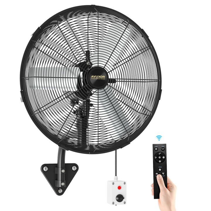 Industrieller Wandventilator Outdoor 50 cm mit Fernbedienung, BLDC Motor (bürstenlos), 90° Oszillati