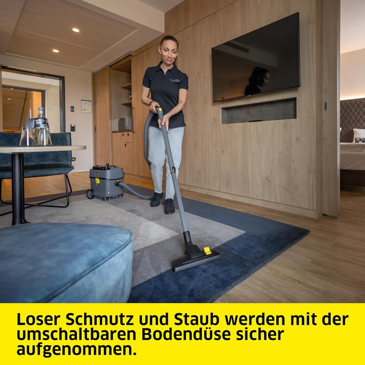 Kärcher Trockensauger T 15/1 ADV, für Textil- und Hartböden, Behälter (teilweise aus Rezyklat): 15 l