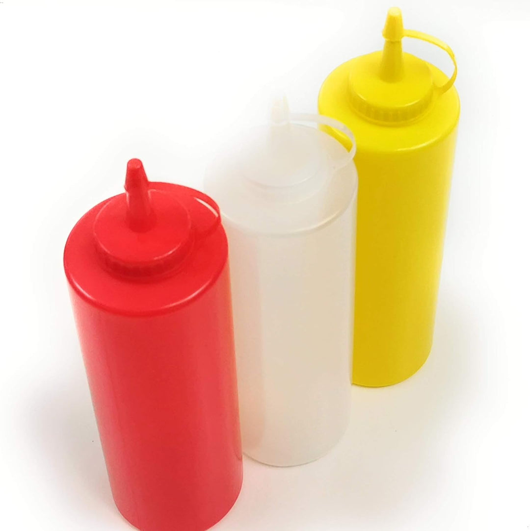 Kerafactum 3 Saucenflasche Quetschflasche 700 ml Spritzflaschen für Küche BBQ Grill Sossen Flasche f