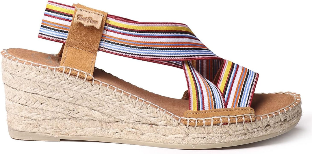 Toni Pons Tina - Espadrille für Damen elastischem Stoff., Bunt
