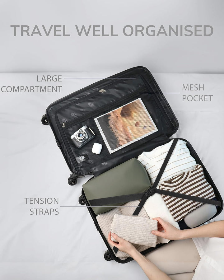 FERGÉ XL Grosser Koffer Hartschale mit TSA Schloss Cannes Rollkoffer Reise-Koffer 77 cm Hartschalenk