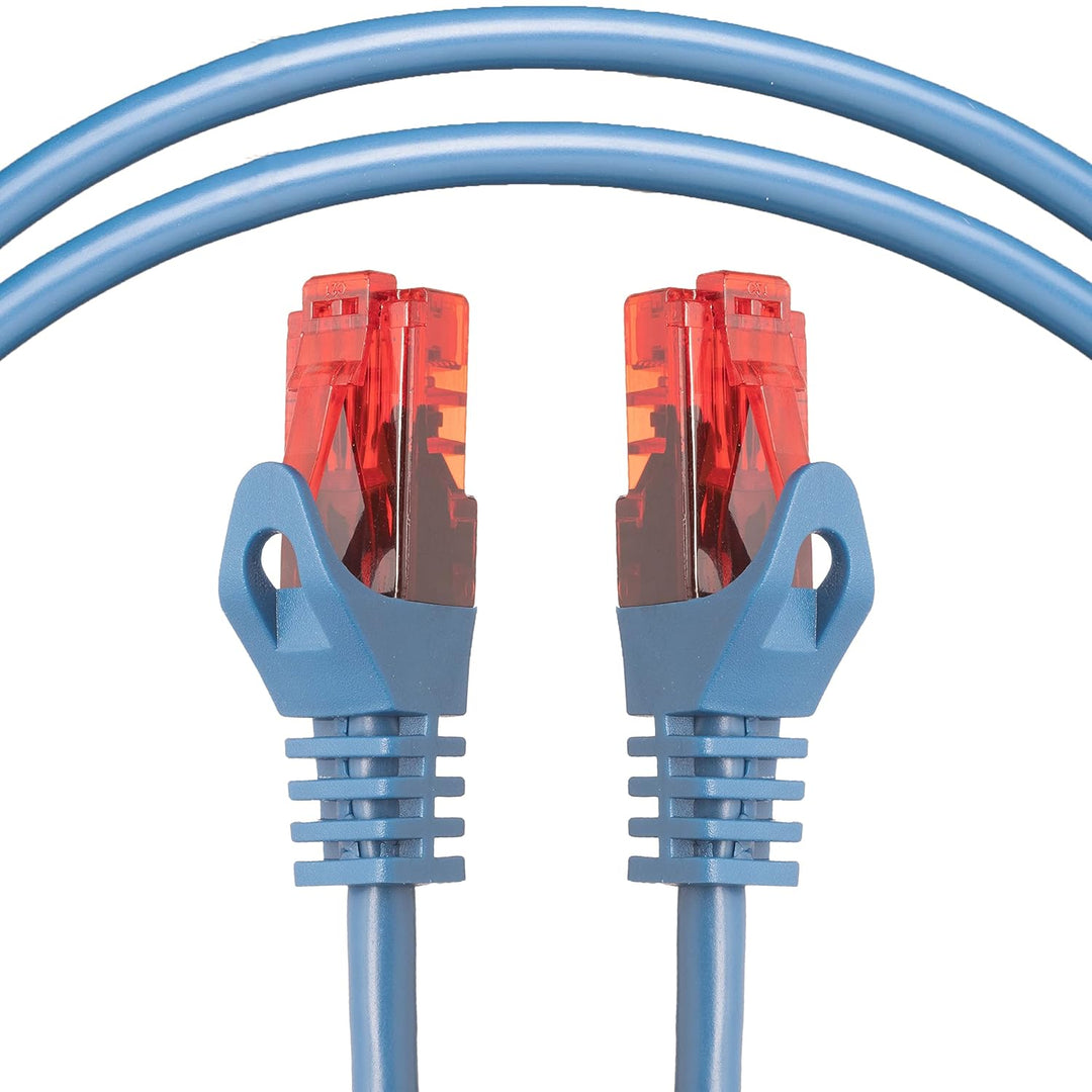 BIGtec - 5 Stück - 20m Gigabit Netzwerkkabel Patchkabel Ethernet LAN DSL Patch Kabel blau (2x RJ-45