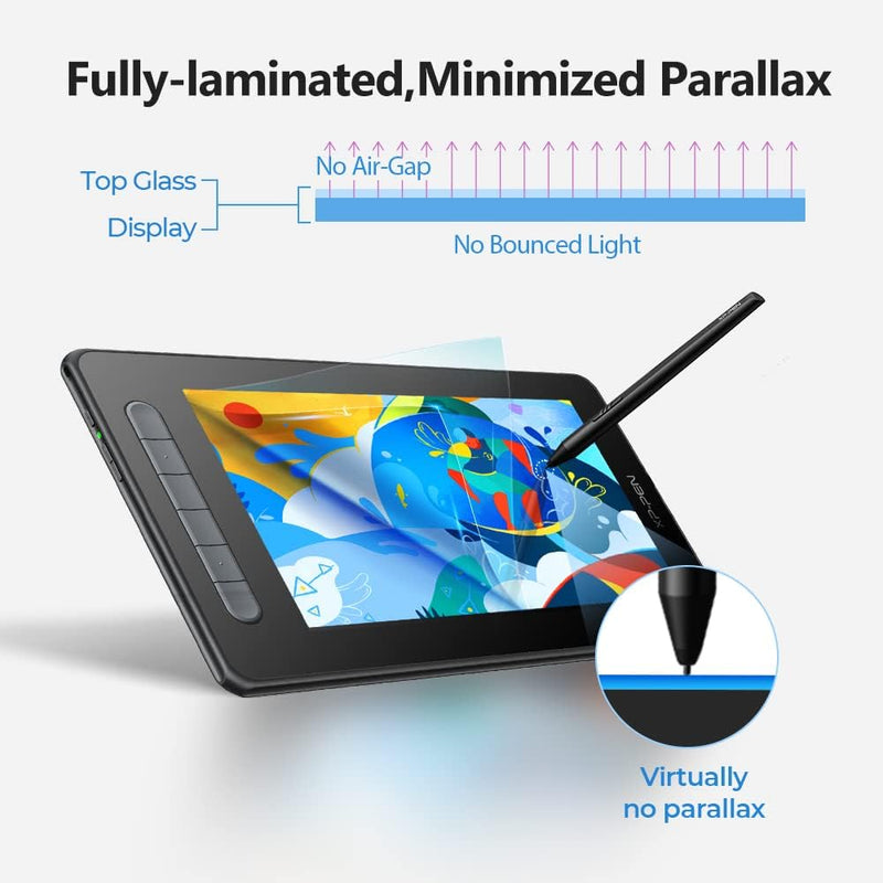 XPPen Artist 10 2. Generation Grafiktablett 10,1 Zoll Grafikdisplay, Stift-Display mit 6 Tasten, 85%