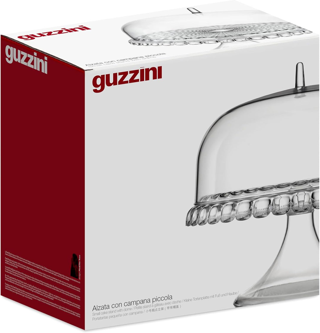 Guzzini - Tiffany, Kleine Tortenplatte Mit Fuss Und Haube - Transparent, Ø30 x h27 cm - 19940100, Tr