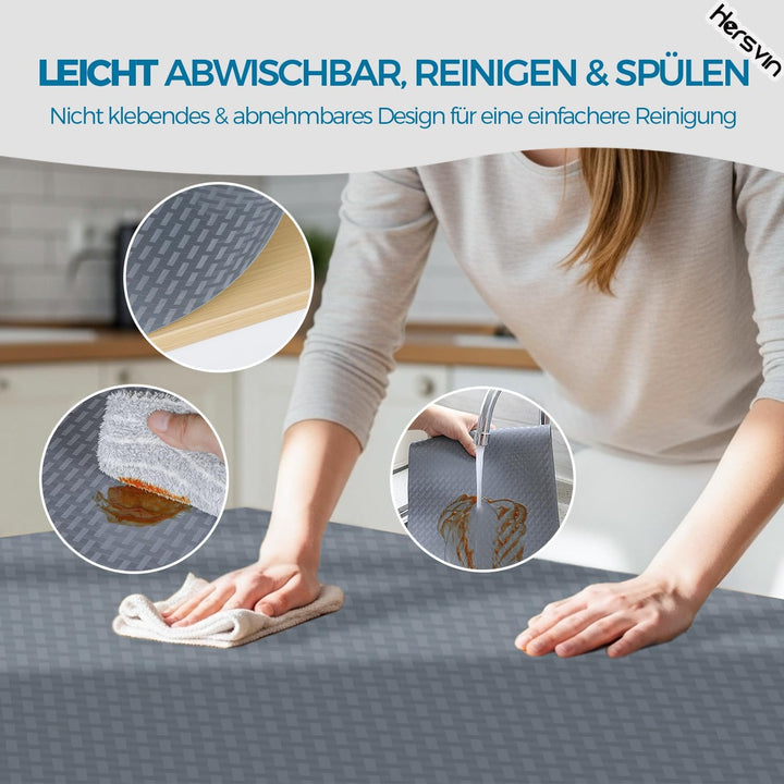 Hersvin Schubladenmatte 40cmx450cm Schrankpapier Schubladeneinlage Eva Wasserfest Nicht Klebende Unt